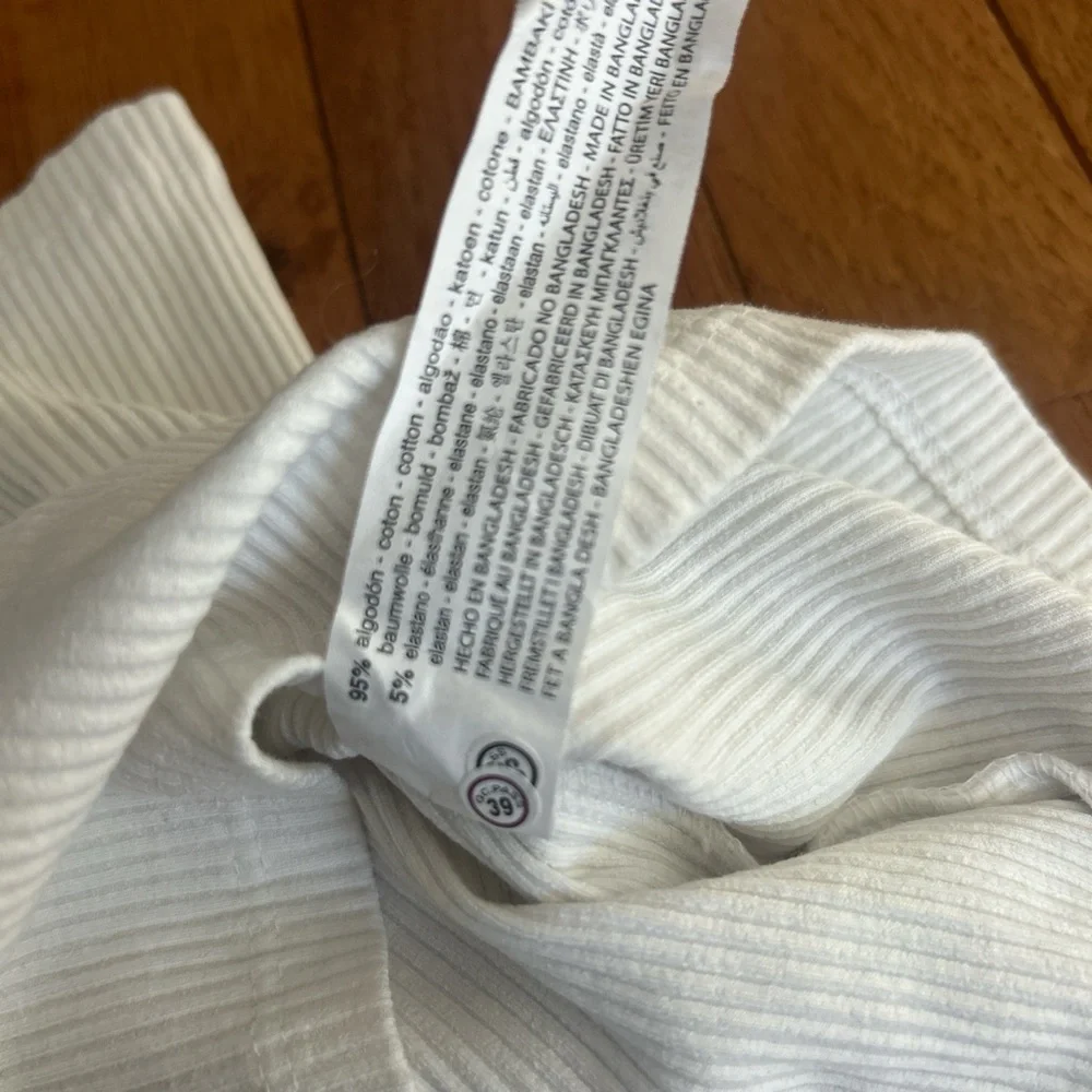 Zara White Ribbed Tank Top - Picture 4 of 5